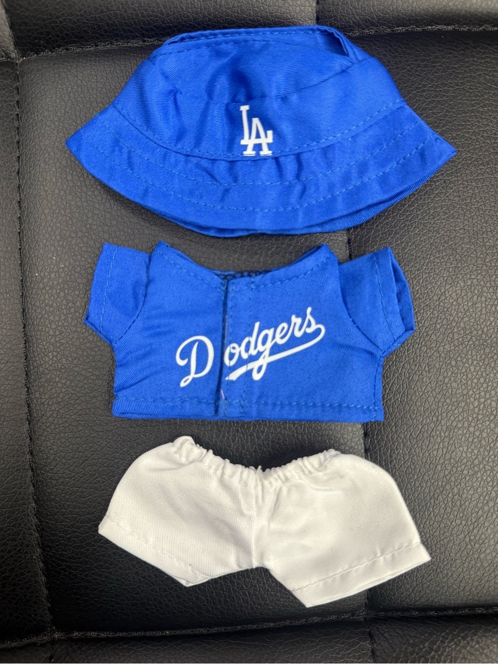 Labubu Blue LA Dodgers 3-Piece Outfit Hat Shirt Shorts Doll Clothes